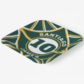 Bord groen en geel sportthema (Gebogen)