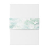 Bord Groene en Blauwe Waterverf Bruiloft Initialen Uitnodigingen Wikkel (Achterkant Voorbeeld)