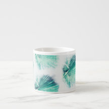 Bord groene palm blauw Natuur koffie Mok
