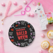  bord Halloween-papier - jouw tekst toevoegen (Feest)