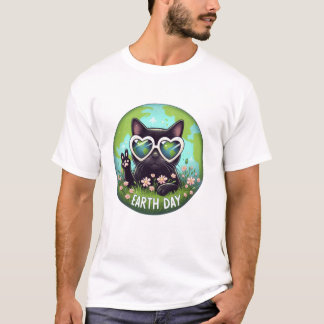 Bord Hand Zwarte Kat T-shirt