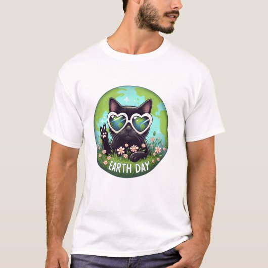 Bord Hand Zwarte Kat T-shirt (Voorkant)