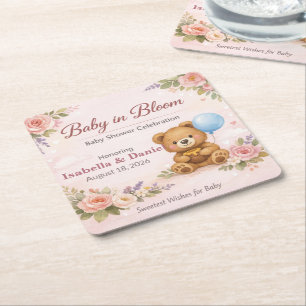 Bord Handgemaakte Bloem Epoxy Onderzetter Set van