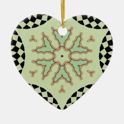 BORD HART KERAMISCH ORNAMENT (Voorkant)