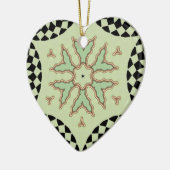 BORD HART KERAMISCH ORNAMENT (Links)