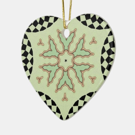 BORD HART KERAMISCH ORNAMENT (Links)