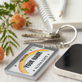 Bord Hawaii-licentie (aanpasbaar) Sleutelhanger (Voorkant Rechts)