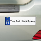 Bord Hongaarse/EU-vergunning | magyar rendszámtábl Bumpersticker (Op auto)