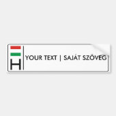 Bord Hongaarse vergunning | magyar rendszámtábla Bumpersticker (Voorkant)