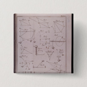 Bord I, illustratie van wet II van deel I Vierkante Button 5,1 Cm