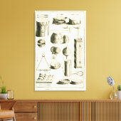 Bord II: Ancient en modern slaginstrument Canvas Afdruk (Insitu (Woonkamer))
