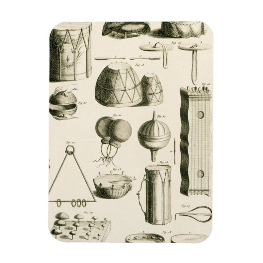 Bord II: Ancient en modern slaginstrument Magneet (Verticaal)