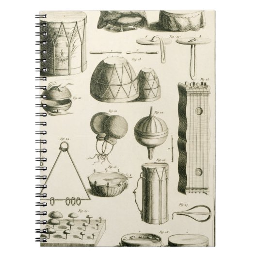 Bord II: Ancient en modern slaginstrument Notitieboek (Voorkant)