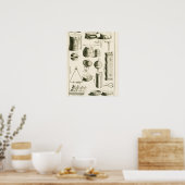Bord II: Ancient en modern slaginstrument Poster (Keuken)