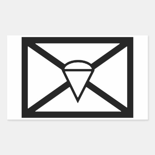 BORD IN DE LUCHT RECHTHOEKIGE STICKER (Voorkant)