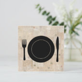 Bord Instelling van vork nife spuit  riemen Kaart (Staand voorkant)