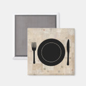 Bord Instelling van vork nife spuit riemen Magneet (Voorkant / Achterkant)