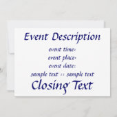 Bord Kaart (Achterkant)