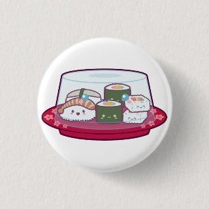 Bord Kawaii Sushi Ronde Button 3,2 Cm
