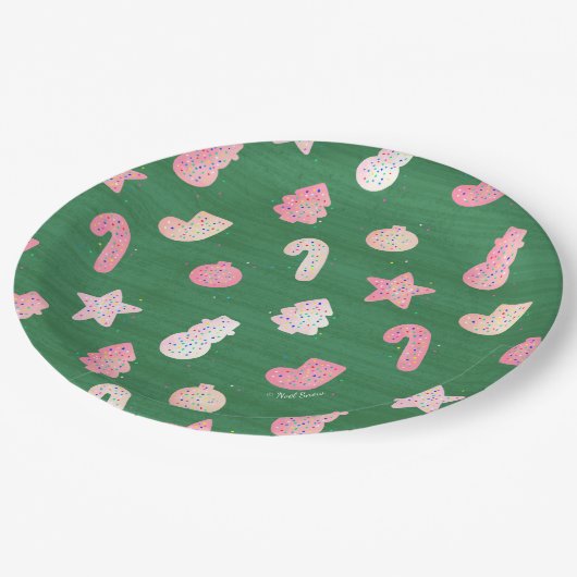 Bord kerstkoekjes Groenboek (Gekanteld)