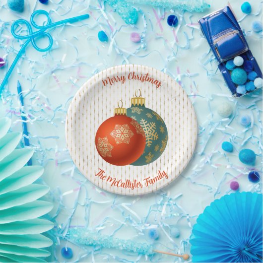 Bord kerstpapier Oranje (Feest)