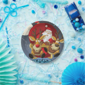 Bord kerstpapier voor kerstmis en rendieren (Feest)