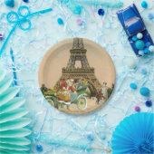 Bord kerstpapier voor kerstmis in Parijs (Feest)