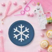 Bord kerstsnowflake Blue Paper (Feest)