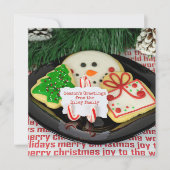 Bord kerstsuiker feestdagenkaart (Voorkant)