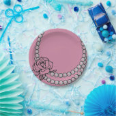 Bord Ketting van Parelpapier en Roos (Feest)