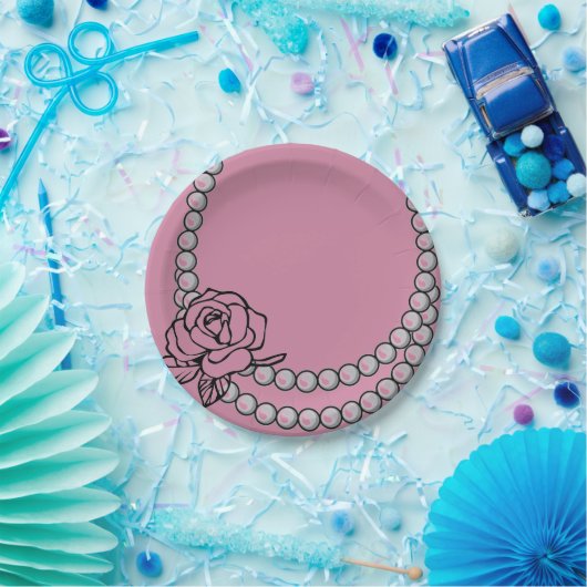 Bord Ketting van Parelpapier en Roos (Feest)