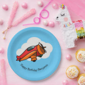 Bord klein rood vliegtuigontwerp (Feest)