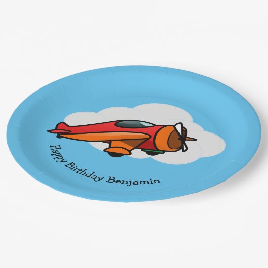 Bord klein rood vliegtuigontwerp (Gekanteld)