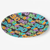 Bord kleurrijk 30e verjaardag (Gekanteld)