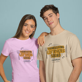 Bord Knife Fork Thanksgiving Leftovers Squad T-shirt