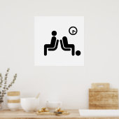 Bord Lange Wachtrij Poster (Keuken)