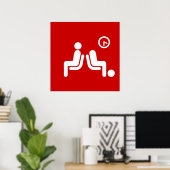 Bord Lange Wachtrij Poster (Thuiskantoor)