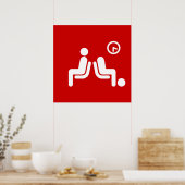 Bord Lange Wachtrij Poster (Keuken)