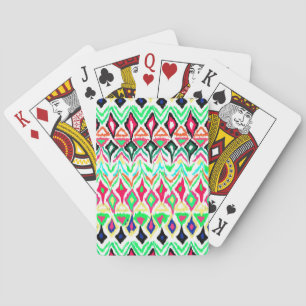 Bord lijst voor kleurrijke patroonlicenties pokerkaarten