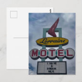 Bord Lorraine Motel Briefkaart (Voorkant / Achterkant)