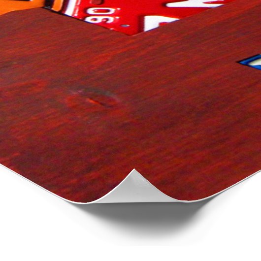 Bord Map Arkansas Licence Poster (Hoek)