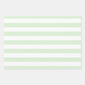 Bord Melkachtig Groen Polka Dot Breed Gestreept en Inpakpapier Vel (Voorkant)