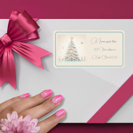  bord Merry Christmas op maat gemaakt adres Etiket