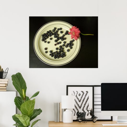 Bord met bessen poster (Thuiskantoor)
