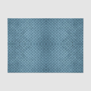 Bord met blauw diamant tissuepapier
