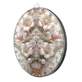 Bord met bloem- en parelversieringen dartbord (Voorkant Rechts)