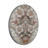 Bord met bloem- en parelversieringen dartbord (Voorkant Links)