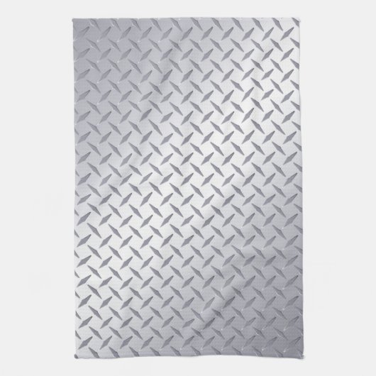 Bord met Bright Steel Diamond Theedoek (Verticaal)