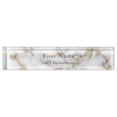 Bord met de naam Marmer en Gold Classay Naambordje (Voorkant)