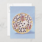 Bord met een trompe l'oeil briefkaart (Voorkant / Achterkant)